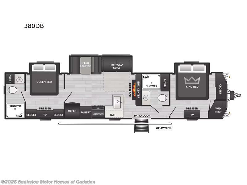 2026 Keystone Springdale 380DB - New Travel Trailer For Sale by Bankston Motor Homes of Gadsden in Attalla, Alabama features Slideout