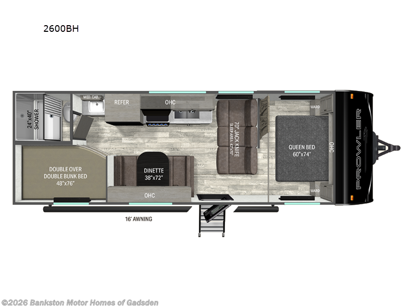 2026 Heartland Prowler 2600BH - New Travel Trailer For Sale by Bankston Motor Homes of Gadsden in Attalla, Alabama