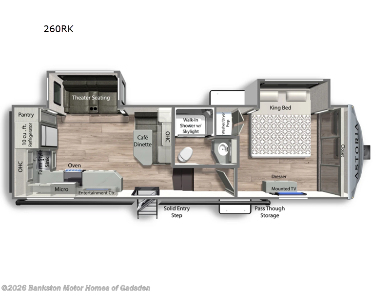 2024 Dutchmen Astoria 260RK - Used Fifth Wheel For Sale by Bankston Motor Homes of Gadsden in Attalla, Alabama features Slideout
