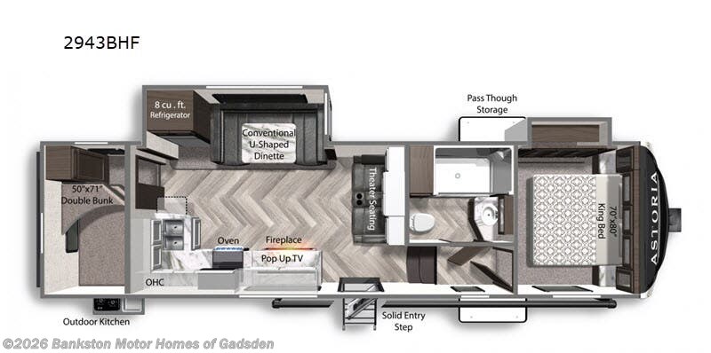 2020 Dutchmen Astoria 2943BHF - Used Fifth Wheel For Sale by Bankston Motor Homes of Gadsden in Attalla, Alabama features Slideout