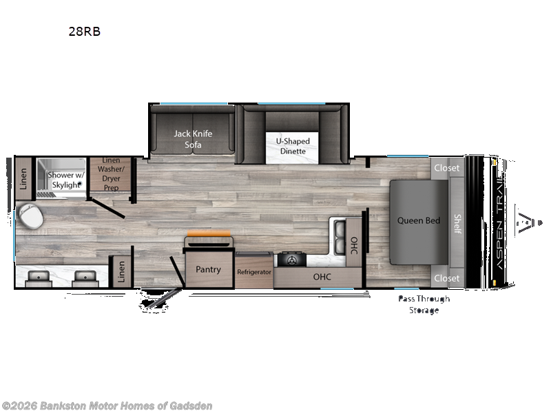 2026 Dutchmen Aspen Trail LE 28RB - New Travel Trailer For Sale by Bankston Motor Homes of Gadsden in Attalla, Alabama features Slideout