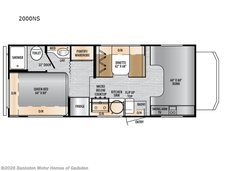 2026 East to West Entrada 2000NS - New Class C For Sale by Bankston Motor Homes of Gadsden in Attalla, Alabama