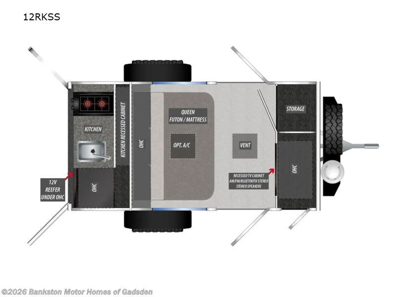2026 Encore RV ROG 12RKSS - New Travel Trailer For Sale by Bankston Motor Homes of Gadsden in Attalla, Alabama