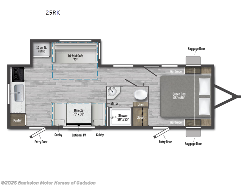 2026 Winnebago Access 25RK - New Travel Trailer For Sale by Bankston Motor Homes of Gadsden in Attalla, Alabama features Slideout