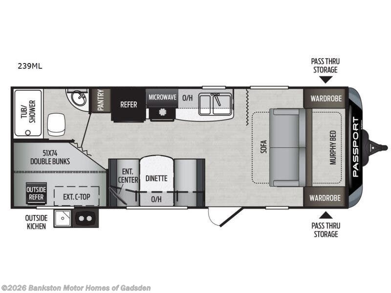 2019 Keystone Passport 239ML Express - Used Travel Trailer For Sale by Bankston Motor Homes of Gadsden in Attalla, Alabama