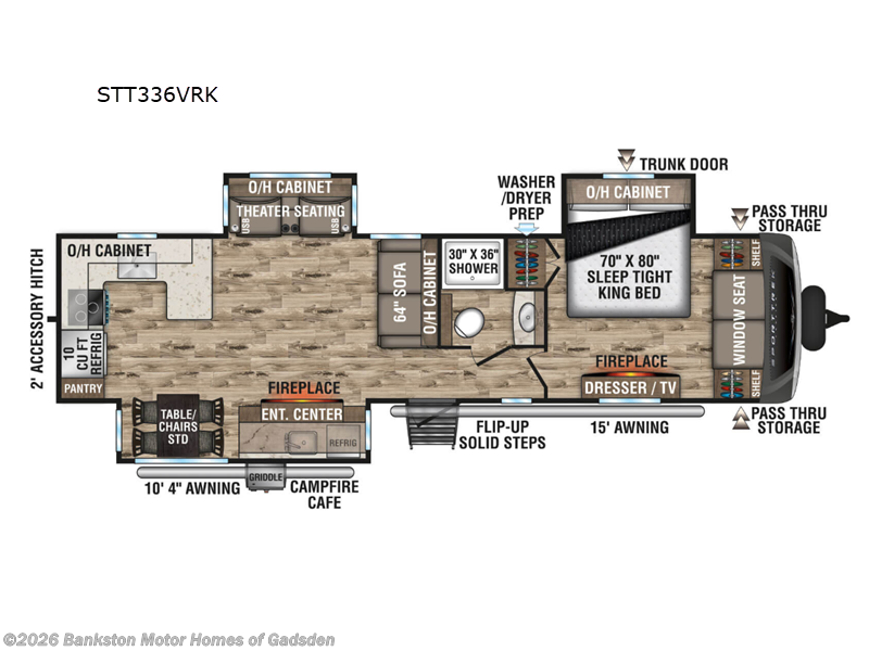 2023 Venture RV SportTrek Touring Edition STT336VRK - Used Travel Trailer For Sale by Bankston Motor Homes of Gadsden in Attalla, Alabama features Slideout