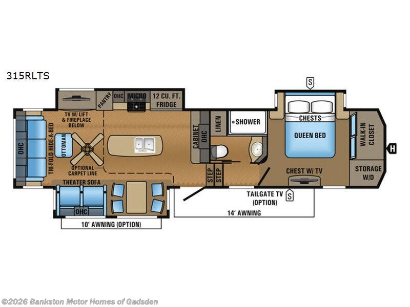 2017 Jayco North Point 315RLTS - Used Fifth Wheel For Sale by Bankston Motor Homes of Gadsden in Attalla, Alabama features Slideout