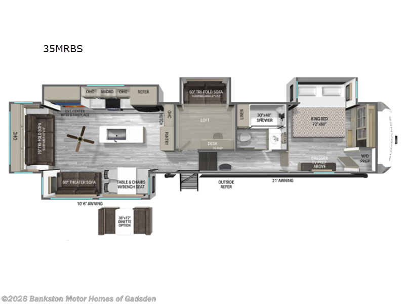 2026 Heartland Sundance 35MRBS - New Fifth Wheel For Sale by Bankston Motor Homes of Gadsden in Attalla, Alabama features Slideout