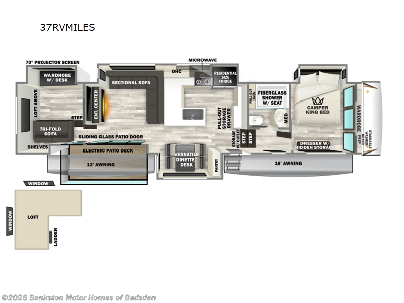 2026 Forest River Cherokee Sabre 37RVMILES - New Fifth Wheel For Sale by Bankston Motor Homes of Gadsden in Attalla, Alabama features Slideout