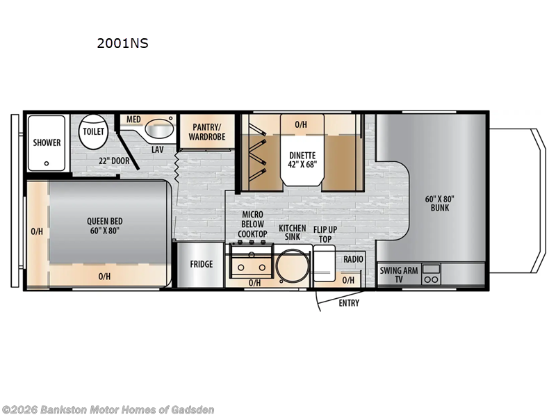 2026 East to West College Avenue 2001NS - New Class C For Sale by Bankston Motor Homes of Gadsden in Attalla, Alabama
