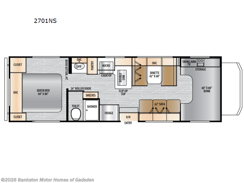 2026 East to West College Avenue 2701NS - New Class C For Sale by Bankston Motor Homes of Gadsden in Attalla, Alabama