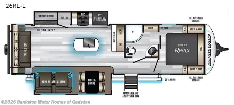 2020 Forest River Cherokee Alpha Wolf 26RL-L - Used Travel Trailer For Sale by Bankston Motor Homes of Gadsden in Attalla, Alabama features Slideout