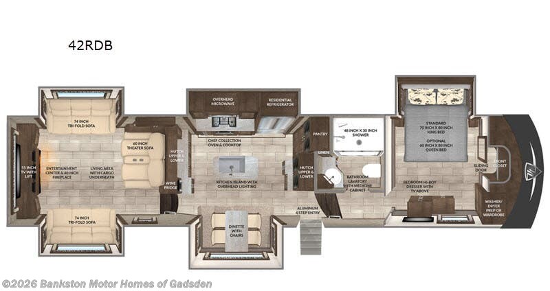 2022 Vanleigh Beacon 42RDB - Used Fifth Wheel For Sale by Bankston Motor Homes of Gadsden in Attalla, Alabama features Slideout