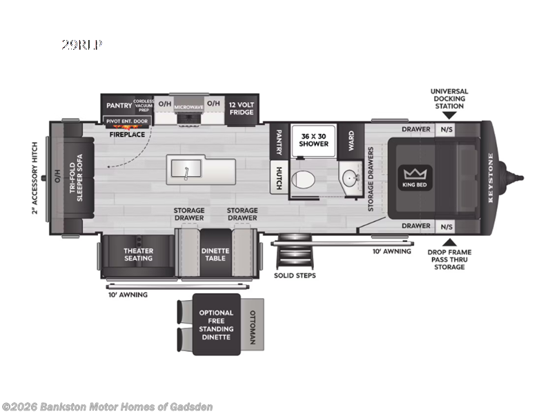 2026 Keystone Cougar Half-Ton 29RLP - New Travel Trailer For Sale by Bankston Motor Homes of Gadsden in Attalla, Alabama features Slideout