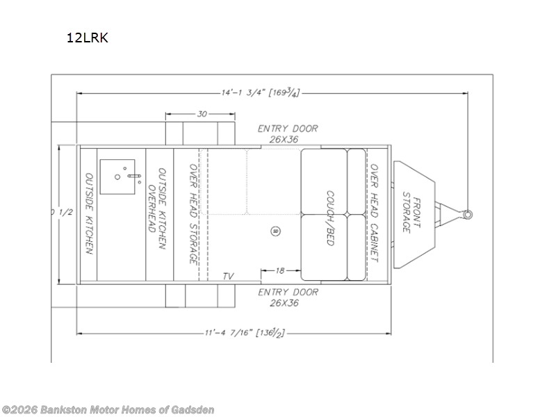 2025 Modern Buggy Trailers Little Buggy 12LRK - Used Travel Trailer For Sale by Bankston Motor Homes of Gadsden in Attalla, Alabama