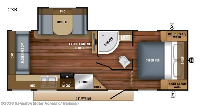 2018 Jayco Jay Feather 23RL - Used Travel Trailer For Sale by Bankston Motor Homes of Gadsden in Attalla, Alabama features Slideout
