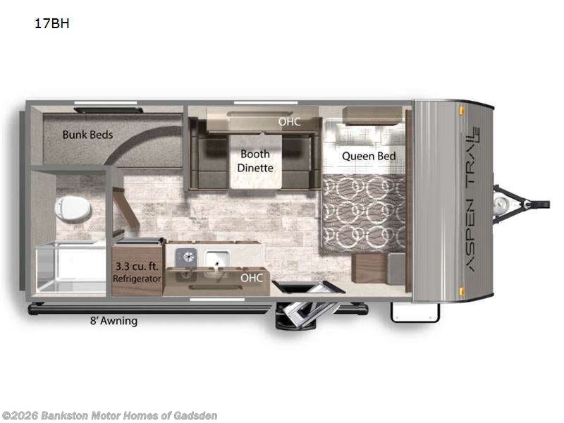 2026 Dutchmen Aspen Trail Mini 17BH - New Travel Trailer For Sale by Bankston Motor Homes of Gadsden in Attalla, Alabama
