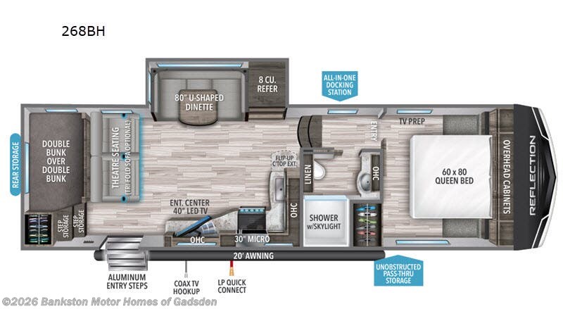 2021 Grand Design Reflection 150 Series 268BH - Used Fifth Wheel For Sale by Bankston Motor Homes of Gadsden in Attalla, Alabama features Slideout