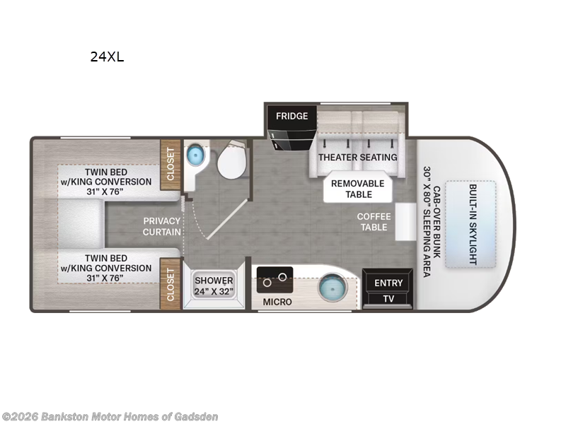 2026 Thor Motor Coach Delano Sprinter 24XL - New Class C For Sale by Bankston Motor Homes of Gadsden in Attalla, Alabama features Slideout