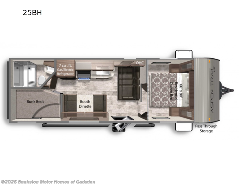 2022 Dutchmen Aspen Trail LE 25BH - Used Travel Trailer For Sale by Bankston Motor Homes of Gadsden in Attalla, Alabama
