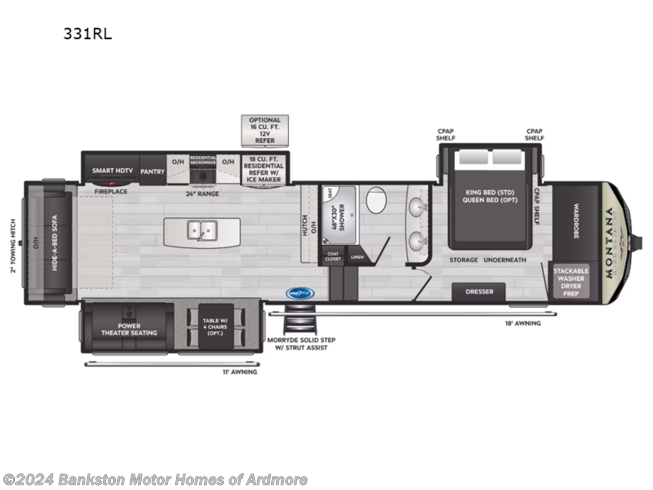 2024 Keystone Montana High Country 331RL - New Fifth Wheel For Sale by Bankston Motor Homes of Ardmore in Ardmore, Tennessee