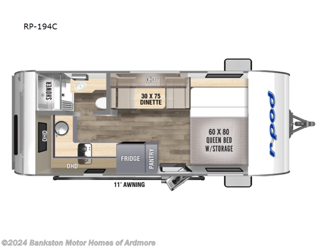 2024 Forest River R Pod RP-194C - New Travel Trailer For Sale by Bankston Motor Homes of Ardmore in Ardmore, Tennessee