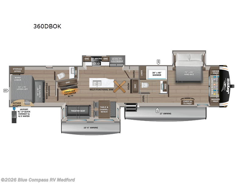 2026 Jayco Eagle 360DBOK - New Fifth Wheel For Sale by Blue Compass RV Medford in Medford, Oregon features Slideout