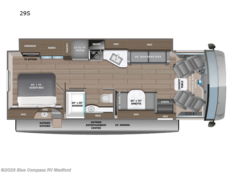 2027 Jayco Alante 29S - New Class A For Sale by Blue Compass RV Medford in Medford, Oregon features Slideout