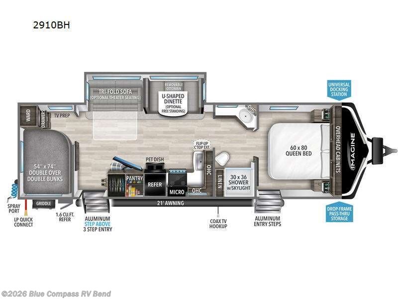 2023 Grand Design Imagine 2910BH - Used Travel Trailer For Sale by Blue Compass RV Bend in Bend, Oregon features Slideout