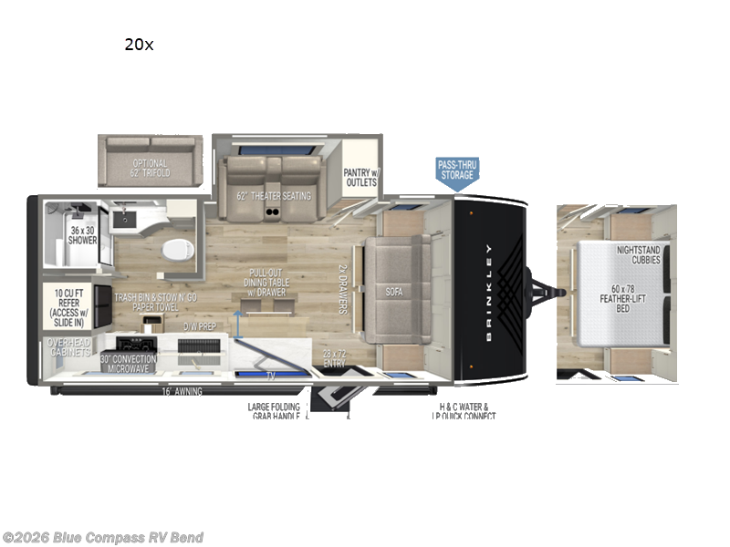 2026 Brinkley RV Model Ix 20x - New Travel Trailer For Sale by Blue Compass RV Bend in Bend, Oregon features Slideout