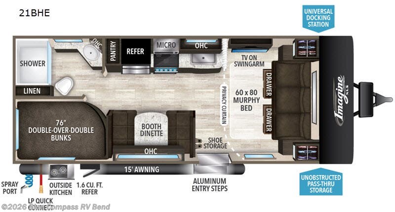 2019 Grand Design Imagine XLS 21BHE - Used Travel Trailer For Sale by Blue Compass RV Bend in Bend, Oregon