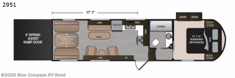 2018 Dutchmen Triton 2951 - Used Toy Hauler For Sale by Blue Compass RV Bend in Bend, Oregon features Slideout