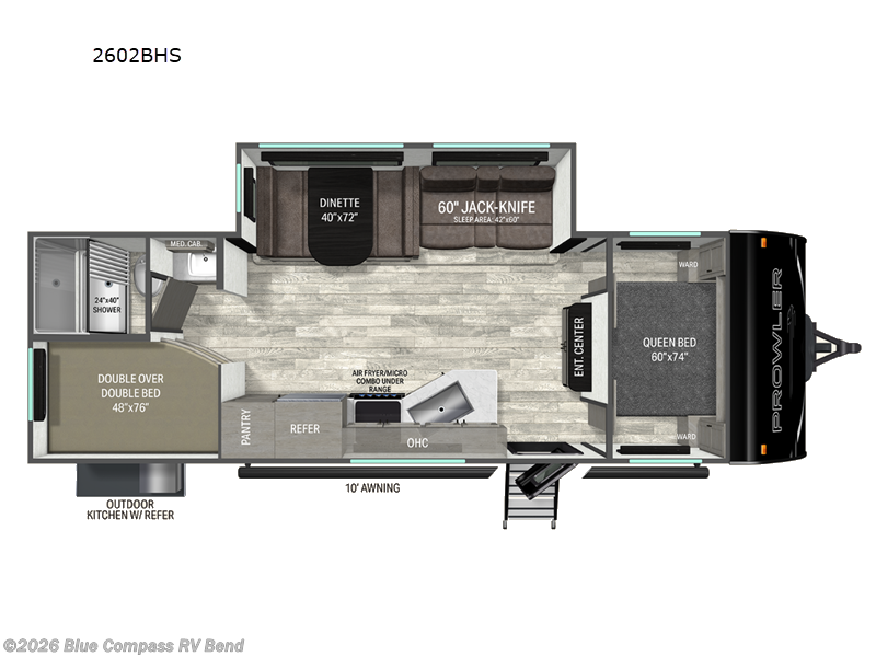 2027 Heartland Prowler 2602BHS - New Travel Trailer For Sale by Blue Compass RV Bend in Bend, Oregon features Slideout