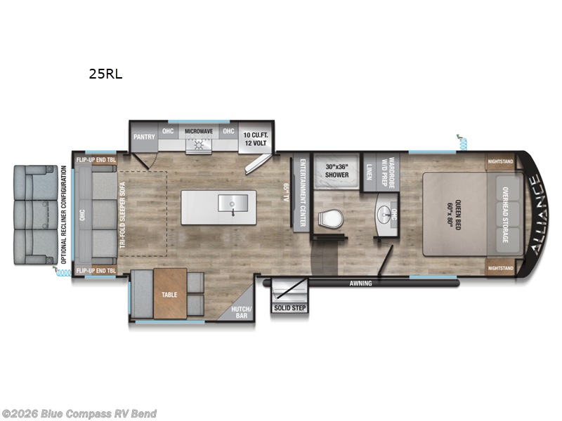 2027 Alliance RV Avenue All-Access 25RL - New Fifth Wheel For Sale by Blue Compass RV Bend in Bend, Oregon features Slideout