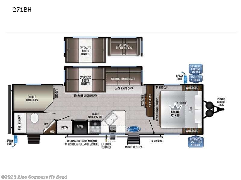 2022 East to West Della Terra 271BH - Used Travel Trailer For Sale by Blue Compass RV Bend in Bend, Oregon features Slideout