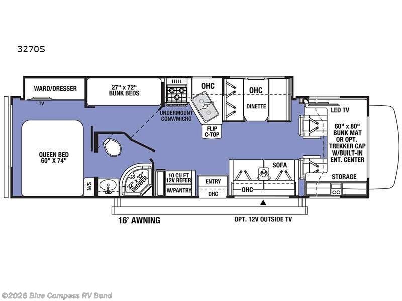 2022 Forest River Sunseeker Classic 3270S Ford - Used Class C For Sale by Blue Compass RV Bend in Bend, Oregon features Slideout