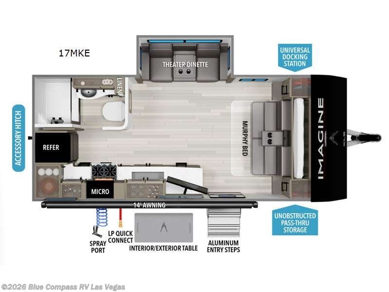 2026 Grand Design Imagine XLS 17MKE - New Travel Trailer For Sale by Blue Compass RV Las Vegas in Las Vegas, Nevada features Slideout