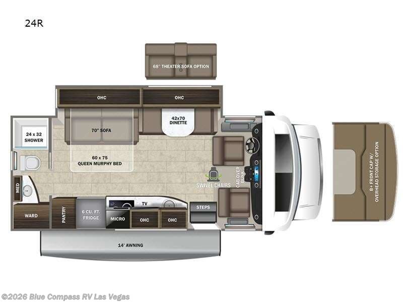 2023 Entegra Coach Qwest 24R - Used Class C For Sale by Blue Compass RV Las Vegas in Las Vegas, Nevada features Slideout