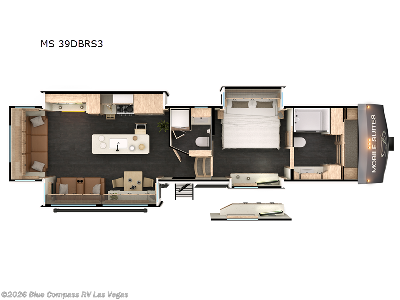 2025 DRV Mobile Suites 39 DBRS3 - New Fifth Wheel For Sale by Blue Compass RV Las Vegas in Las Vegas, Nevada features Slideout