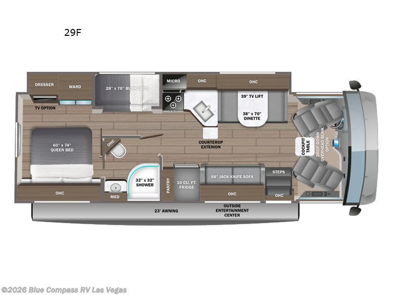 2026 Jayco Alante 29F - New Class A For Sale by Blue Compass RV Las Vegas in Las Vegas, Nevada features Slideout