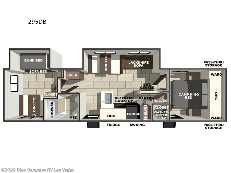 2026 Prime Time Tracer 295DB - New Travel Trailer For Sale by Blue Compass RV Las Vegas in Las Vegas, Nevada features Slideout