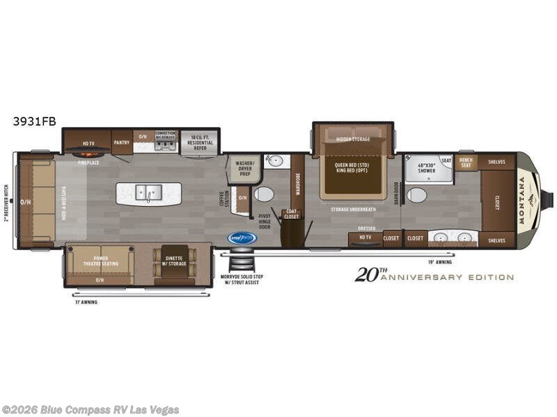 2018 Keystone Montana High Country 3931FB - Used Fifth Wheel For Sale by Blue Compass RV Las Vegas in Las Vegas, Nevada features Slideout