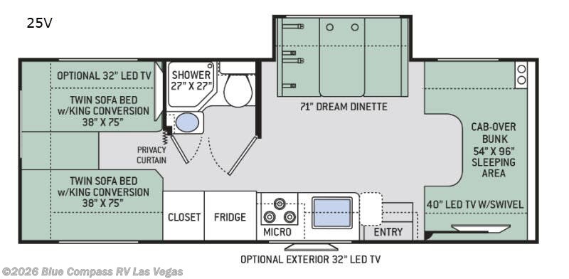 2018 Thor Motor Coach Chateau 25V - Used Class C For Sale by Blue Compass RV Las Vegas in Las Vegas, Nevada features Slideout