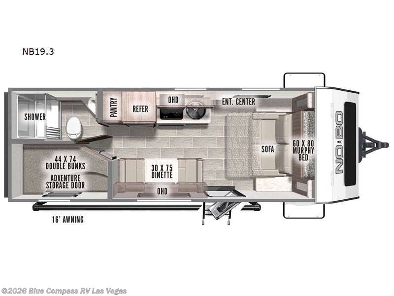 2022 Forest River No Boundaries NB19.3 - Used Travel Trailer For Sale by Blue Compass RV Las Vegas in Las Vegas, Nevada