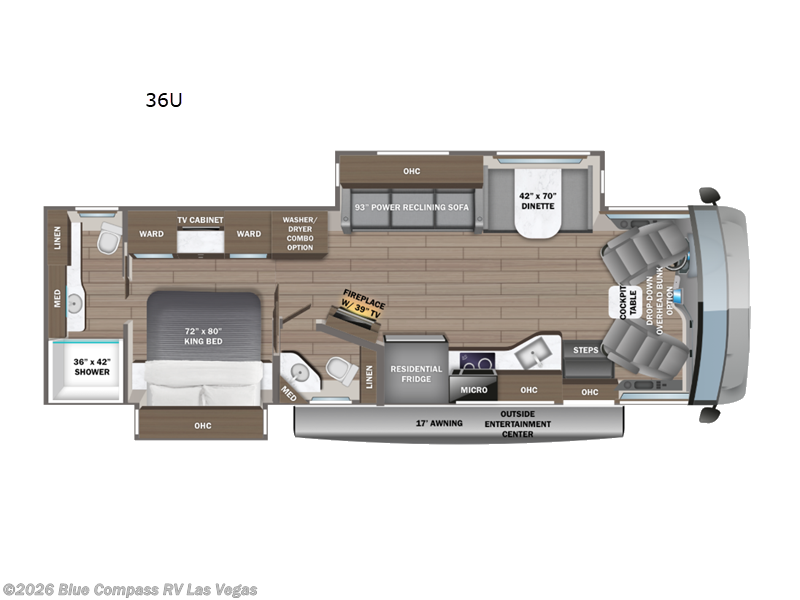 2027 Jayco Precept Prestige 36U - New Class A For Sale by Blue Compass RV Las Vegas in Las Vegas, Nevada features Slideout