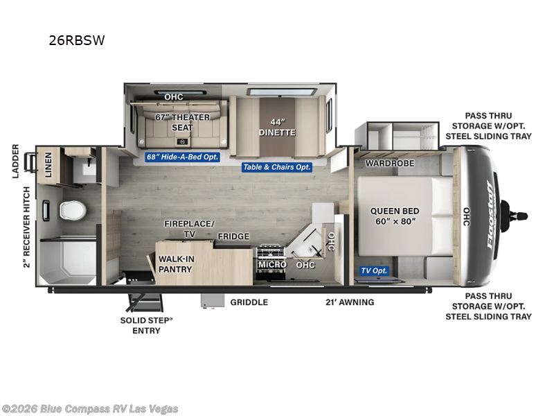 2025 Forest River Flagstaff Super Lite 26RBWS - Used Travel Trailer For Sale by Blue Compass RV Las Vegas in Las Vegas, Nevada features Slideout