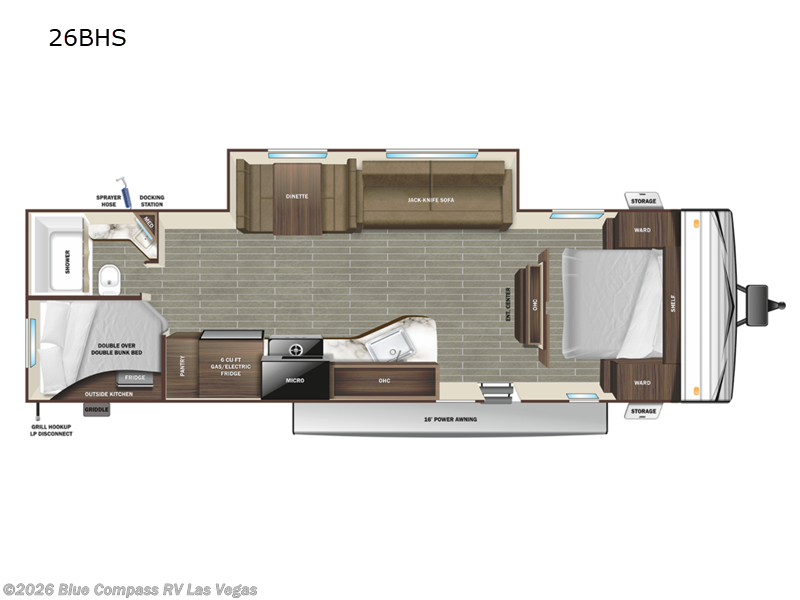 2022 Starcraft Autumn Ridge 26BHS - Used Travel Trailer For Sale by Blue Compass RV Las Vegas in Las Vegas, Nevada features Slideout