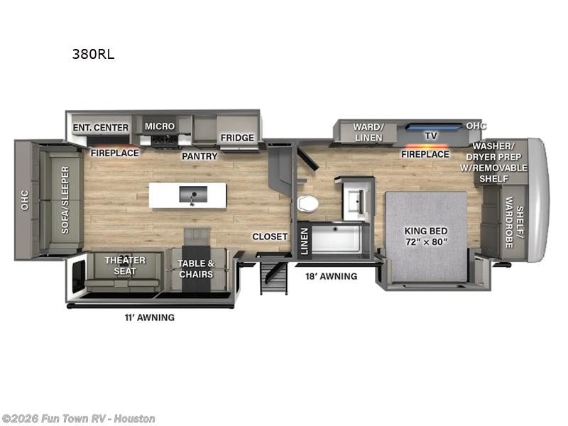 2025 Palomino Columbus 380RL - New Fifth Wheel For Sale by Fun Town RV - Houston in Wharton, Texas features Slideout
