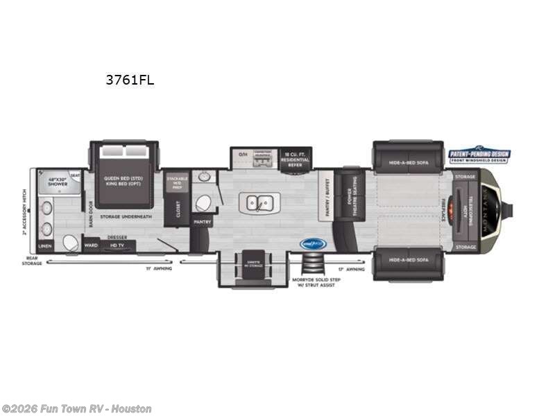 2021 Keystone Montana 3761FL - Used Fifth Wheel For Sale by Fun Town RV - Houston in Wharton, Texas features Slideout