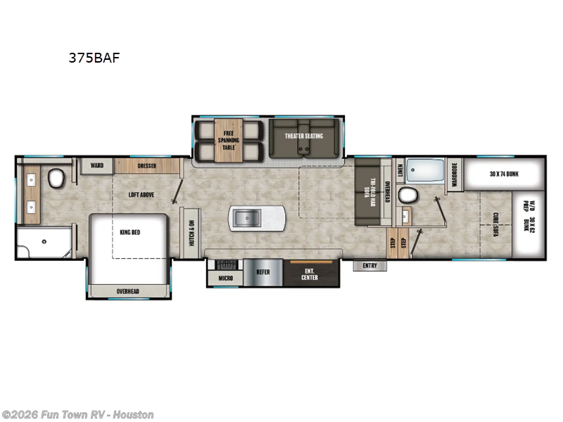 2026 Coachmen Chaparral 375BAF - New Fifth Wheel For Sale by Fun Town RV - Houston in Wharton, Texas features Slideout
